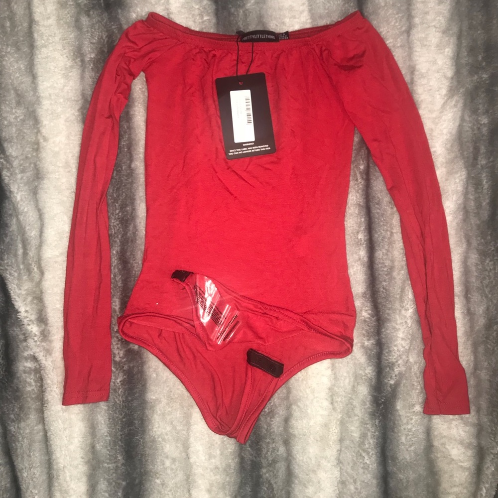 Red pretty little thing body suit new with tags